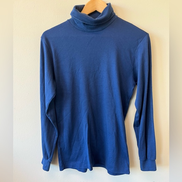 Vintage The North Face navy blue turtleneck shirt - Picture 1 of 6